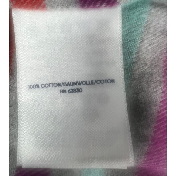 Lands End Womens Flannel A-Line Long Sleeve Tunic Multicolored Long Sleeve M - Picture 6 of 16